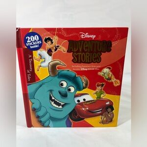 VTG DISNEY ADVENTURE STORIES 319 PAGES COPYRIGHT 2007 NO STICKERS RED‎ PREOWNED